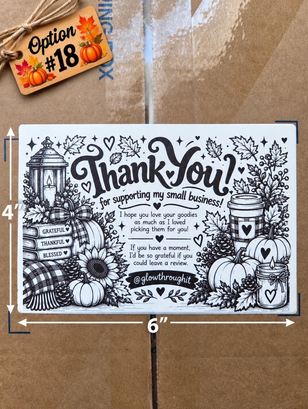 Large 4x6" Thermal Shipping Stickers - Design #18